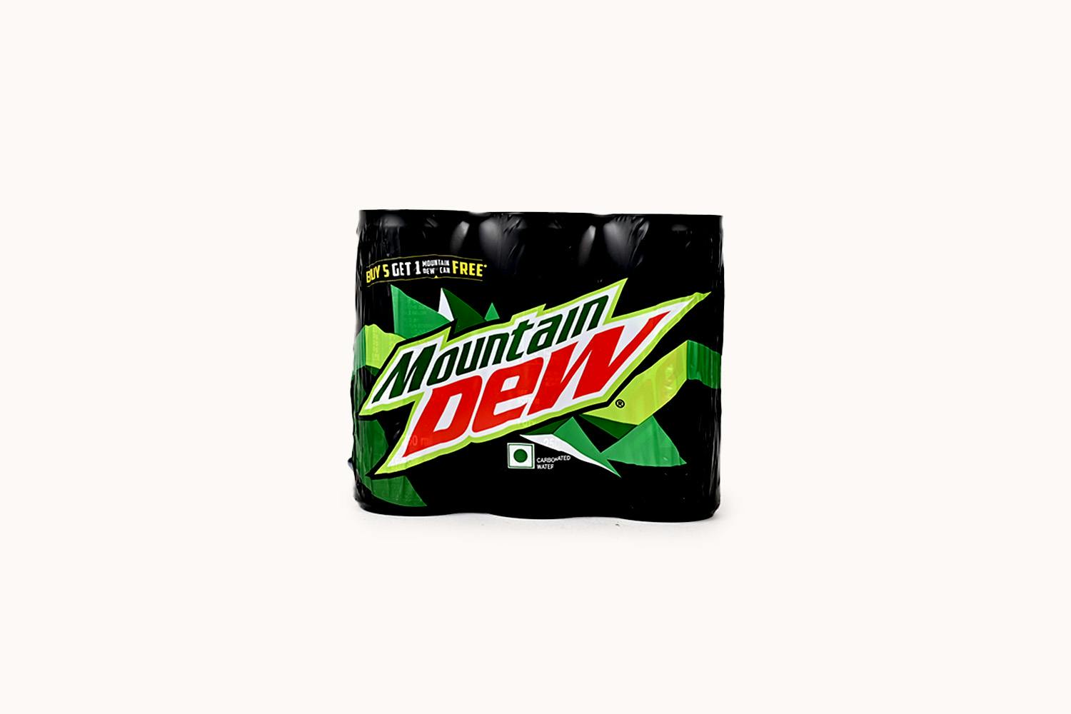 Mountain Dew Soft Drink Can - Pack of 6