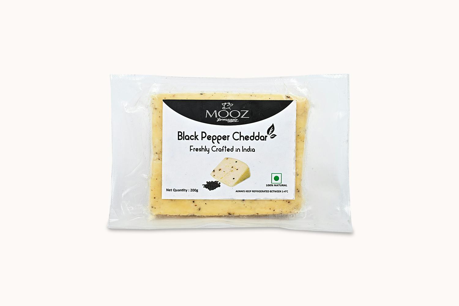 Mooz Black Pepper Cheddar Cheese