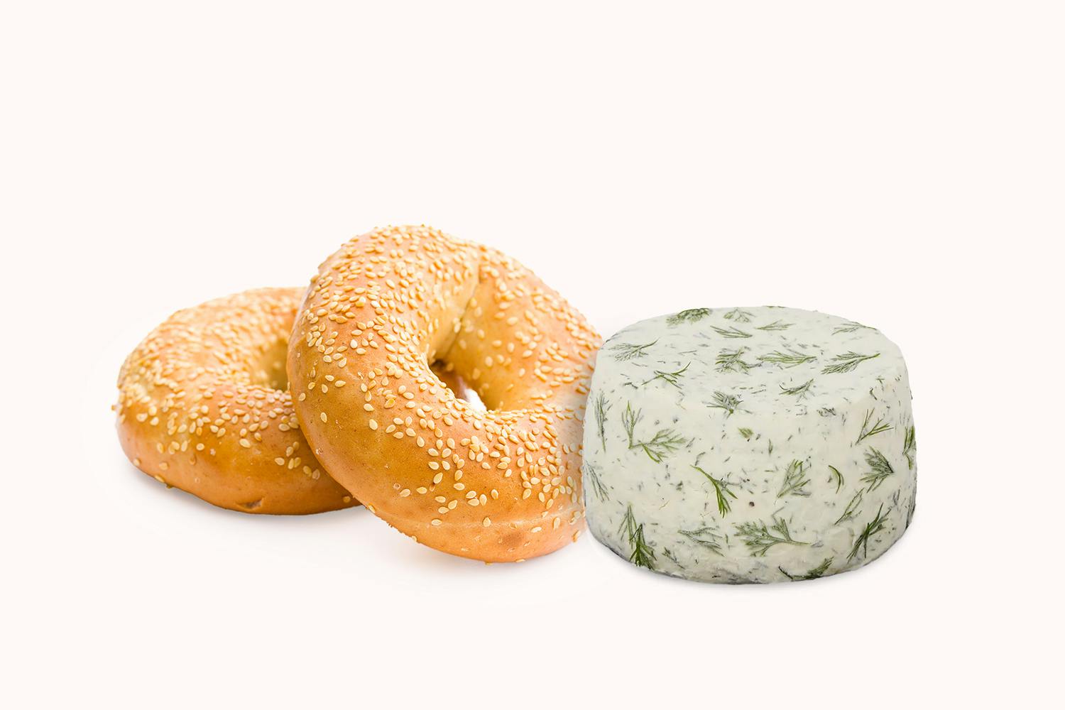 Fresh Dill & Feta Cream Cheese + Everything Bagels