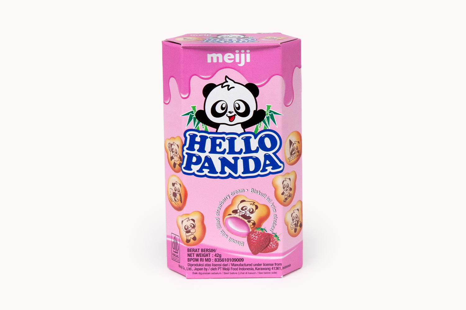 Hello Panda Biscuits With Strawberry Flavoured Filling