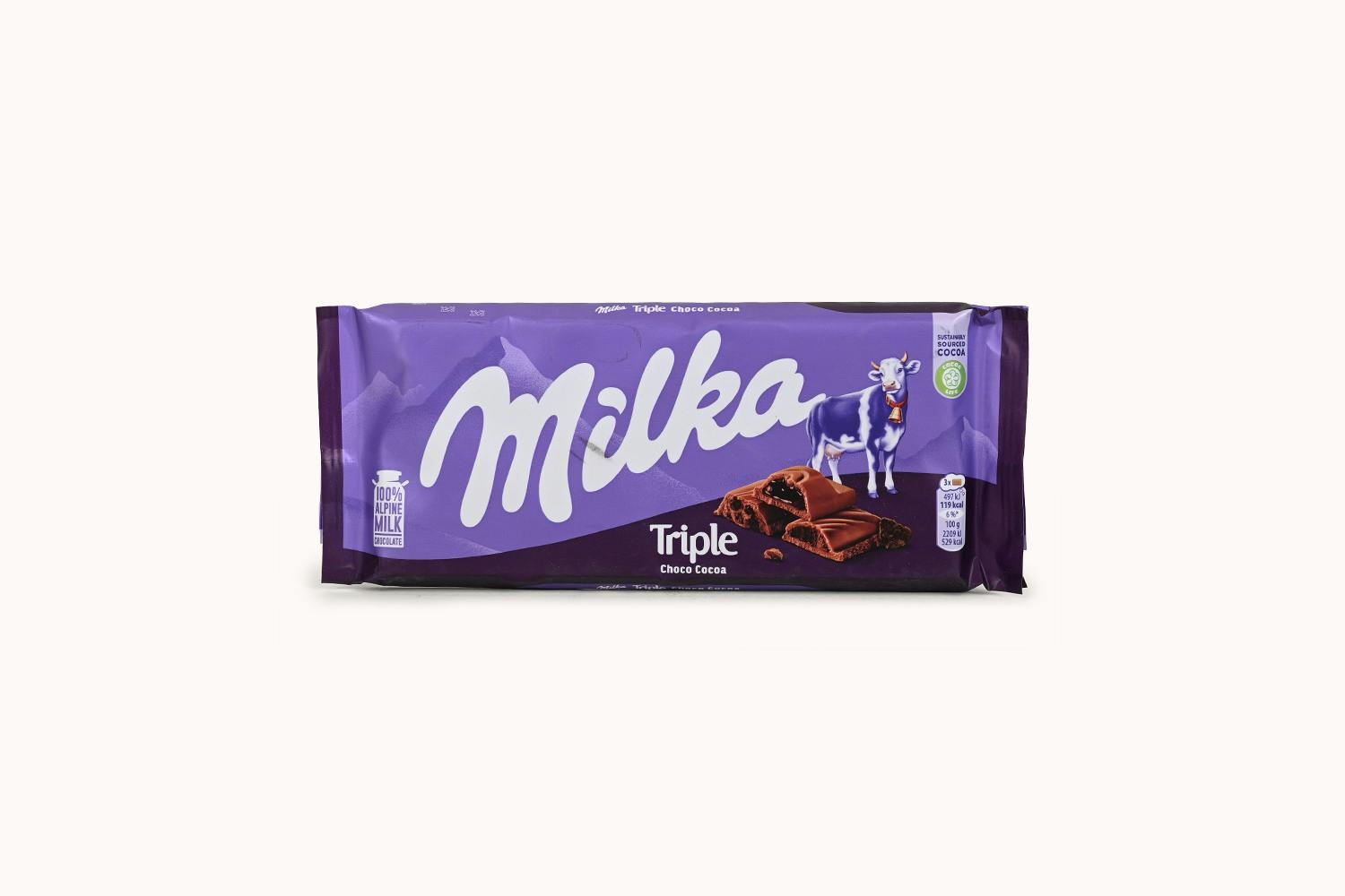 Milka Triple Chocolate Cocoa Bar