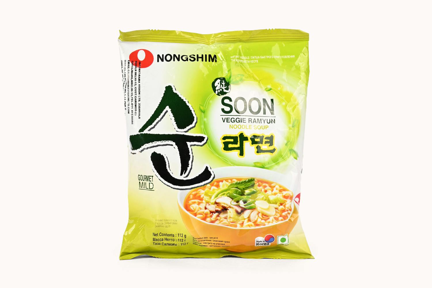 Nongshim Soon Veggie Ramyun Noodle Soup