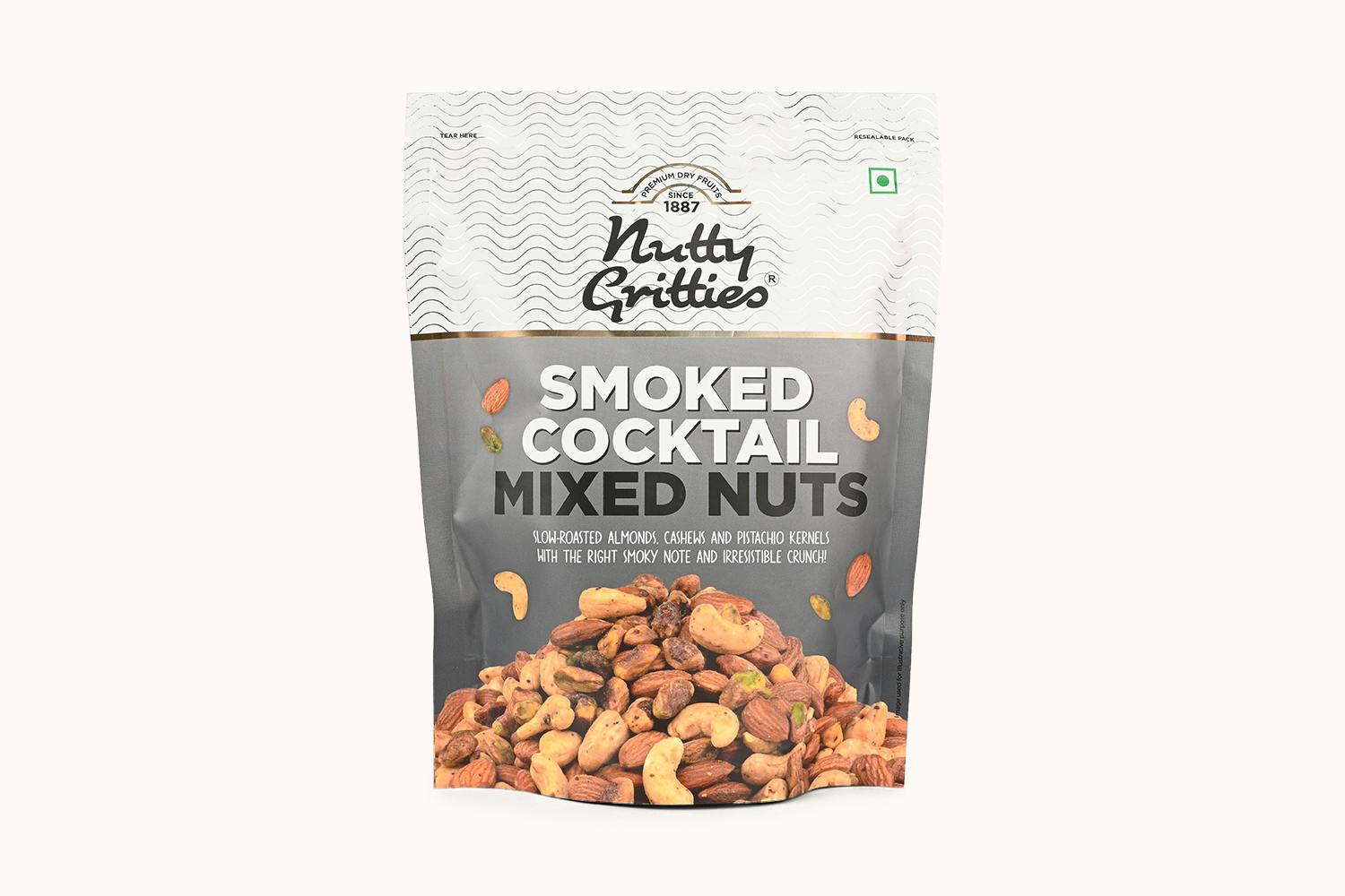 Nutty Gritties Premium Smoked Cocktail Mixed Nuts