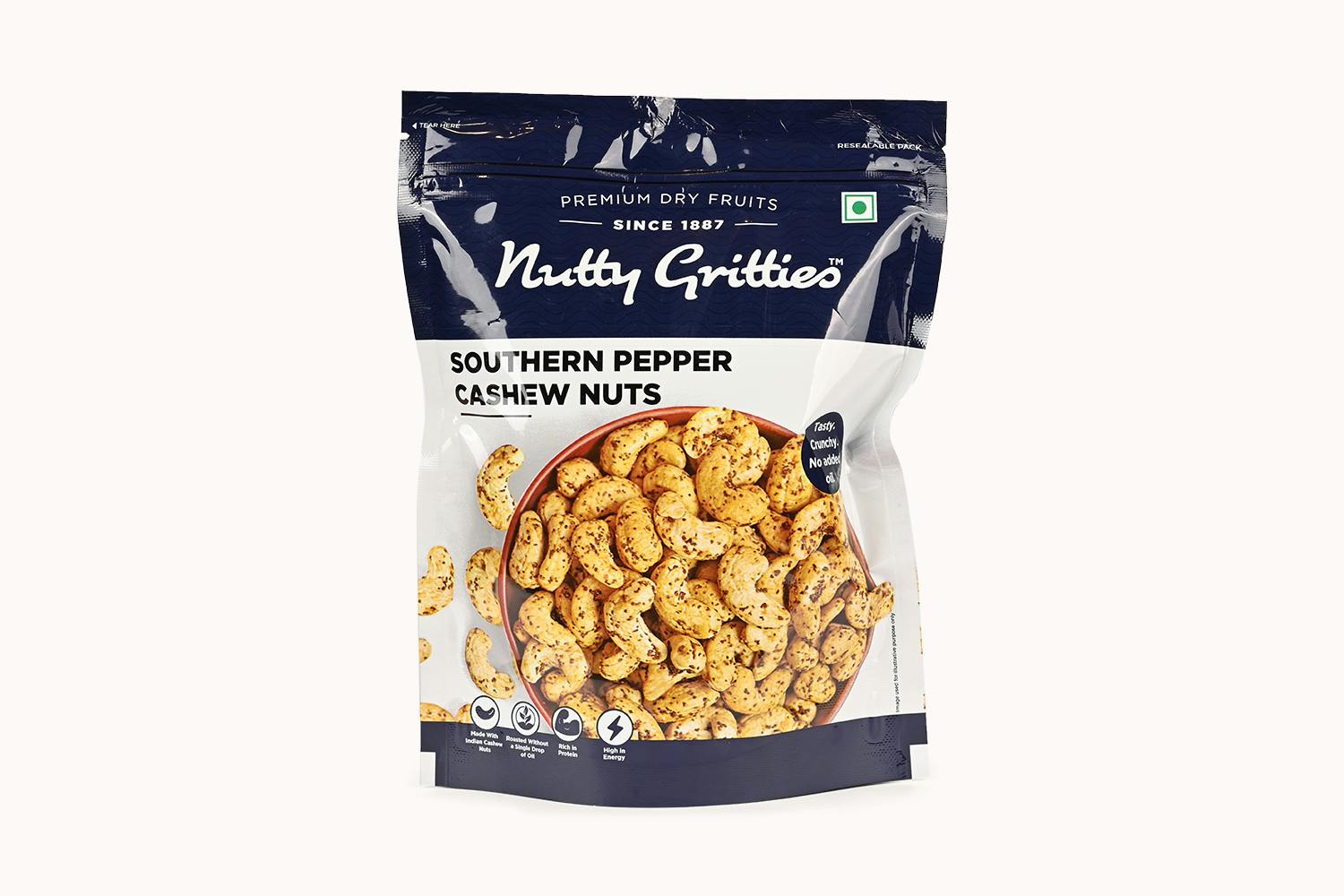 Nutty Gritties Southern Pepper Cashew Nuts