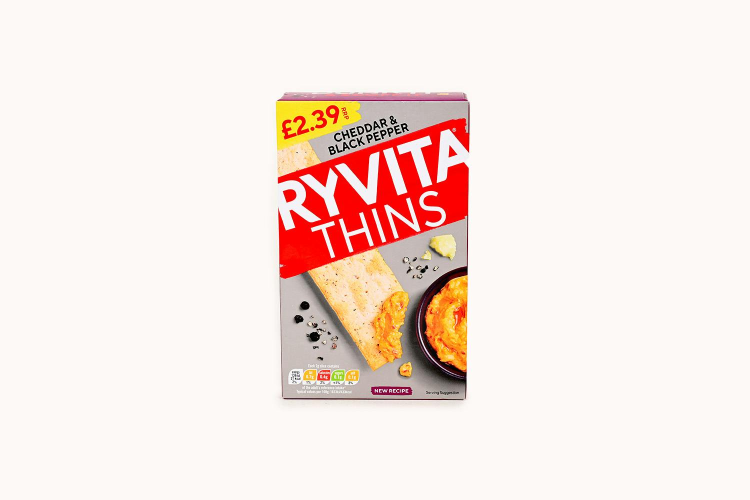 Ryvita Cheddar & Crack Black Pepper Thins